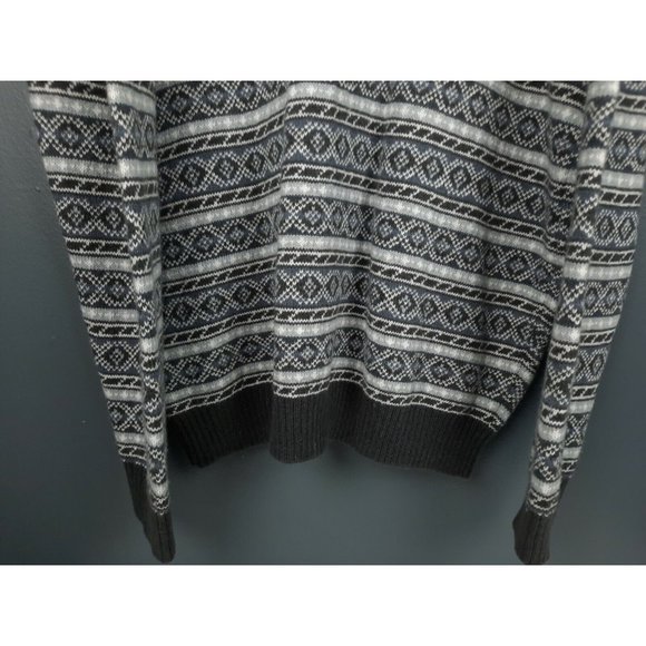 NWT Crown & Ivy Mens Fair Isle Crew Pullover Sweater XXL Gray - Picture 7 of 10